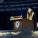 Michigan senior graduate in the college of literature, science, and the arts Katherine Stockrahm delivers the Remarks on Behalf of the Students on Sunday. Daniel Brenner I AnnArbor.com